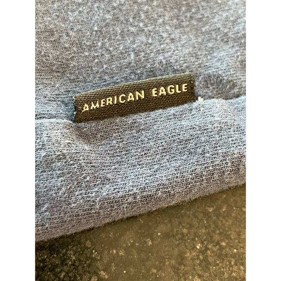 American Eagle Ombre blue tee men's L with floral fade - Picture 4 of 8